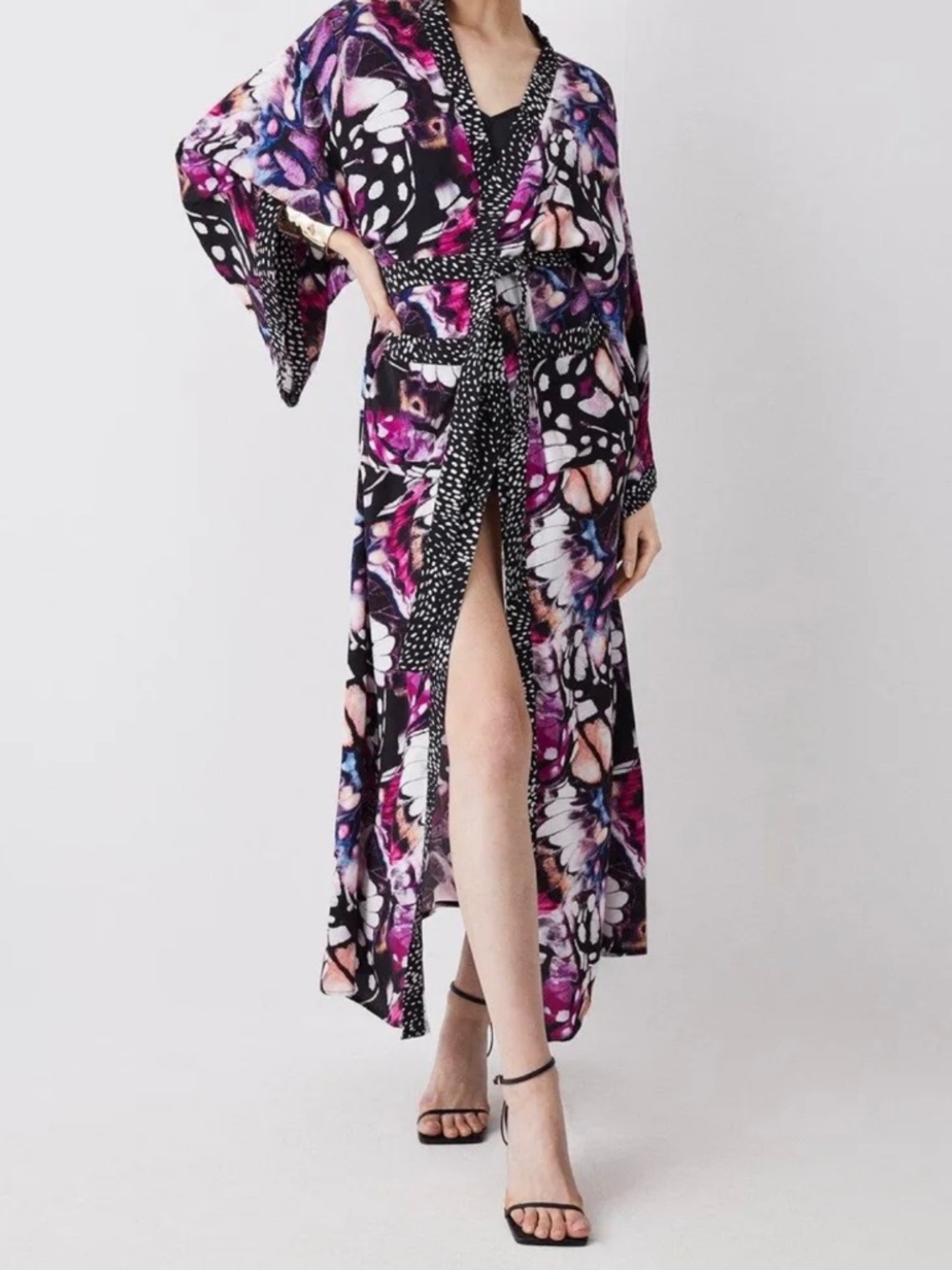 Karen Millen Butterfly Print Maxi Kimono US 6, UK 10